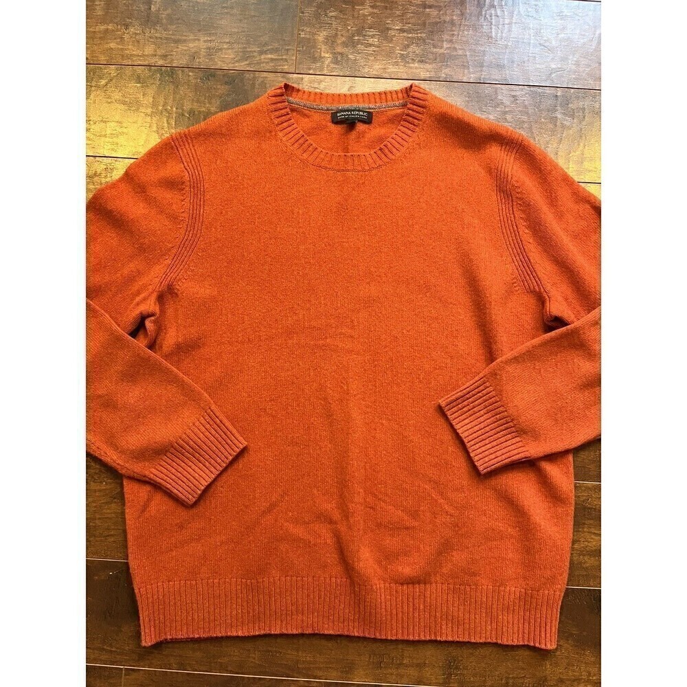 Banana Republic Mens V-Neck Italian Yarn V-Neck Pull Over Sweater XL